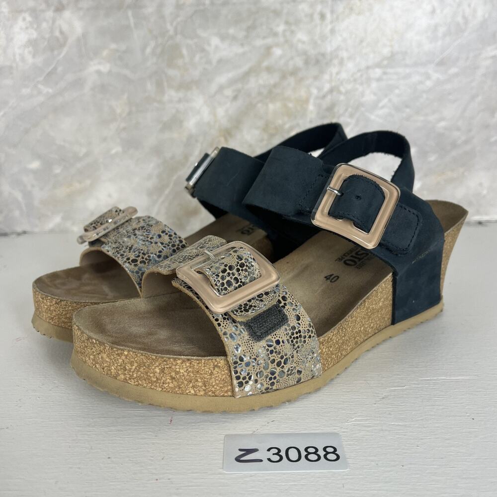 Mephisto Lissia Navy Wedge Comfort Sandal Women's Size 9.5 - Picture 15 of 15